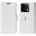 Étui Portefeuille Xiaomi Redmi Note 13 Pro avec Fermeture Magnétique - Blanc