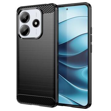 Coque Xiaomi Redmi Note 14 en TPU Brossé - Fibre de Carbone