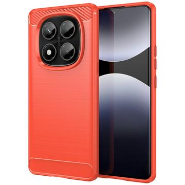 Coque Xiaomi Redmi Note 14 Pro 4G en TPU Brossé - Fibre de Carbone