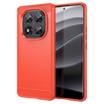 Coque Xiaomi Redmi Note 14 Pro 5G/Poco X7 en TPU Brossé - Fibre de Carbone