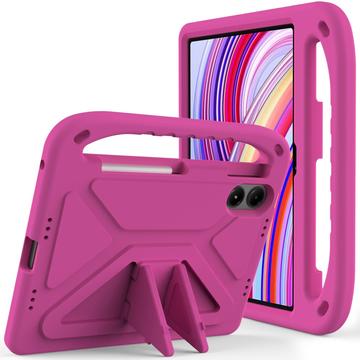 Coque Xiaomi Redmi Pad Pro/Poco Pad Antichoc Portative pour Enfants - Rose Vif