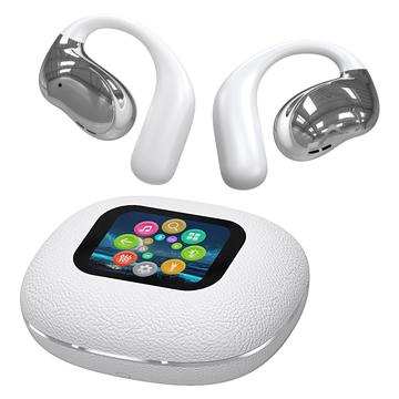 YJ33 Écouteurs sans fil à oreilles ouvertes avec commande tactile - Blanc