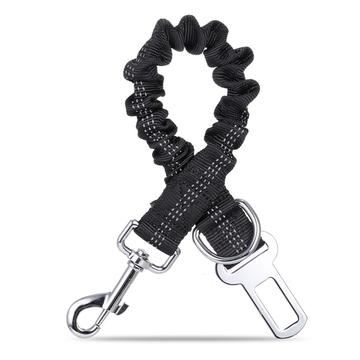 Ceinture de sécurité pour chien en alliage de zinc multifonctionnelle 3 en 1 pour la voiture - Noir