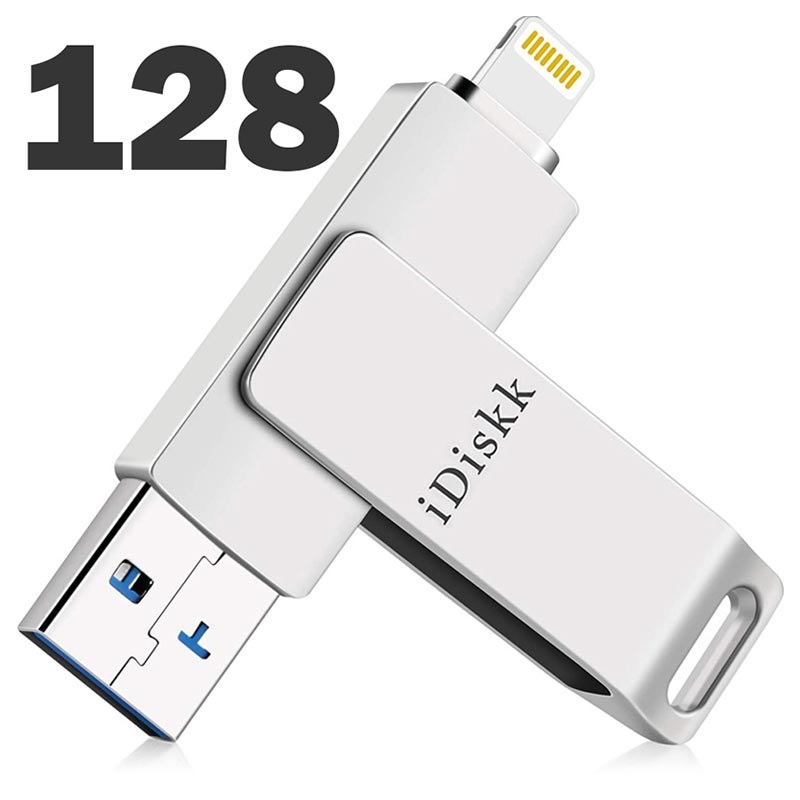 Clé USB iDiskk 64 Go certifiée MFi pour iPhone, clé USB Lightning