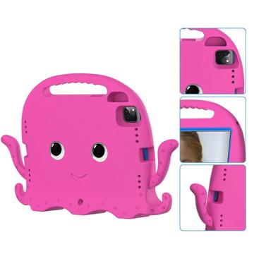 Coque iPad Pro 11 2021/2020/2018 Antichoc Portative pour Enfants - Poulpe - Rose vif