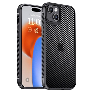 Coque Hybride iPhone 15 Plus iPaky - Fibre de Carbone