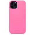 Coque iPhone 12 en Silicone Holdit - rose vif