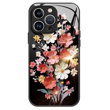 Coque hybride iPhone 12/12 Pro Bouquet de fleurs - Noire