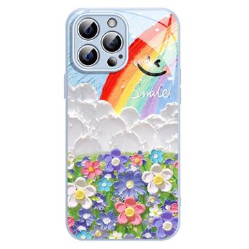 Coque hybride iPhone 12 Pro Max Sourire et arc-en-ciel