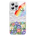 Coque hybride iPhone 12 Pro Max Sourire et arc-en-ciel - Blanche