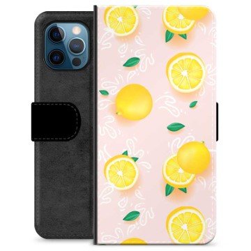 Étui Portefeuille Premium iPhone 12 Pro - Motif Citron