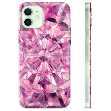 Coque iPhone 12 en TPU - Cristal Rose