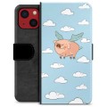 Étui Portefeuille Premium iPhone 13 Mini - Cochon Volant