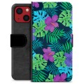 Étui Portefeuille Premium iPhone 13 Mini - Fleurs Tropicales