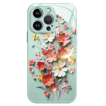 Coque hybride iPhone 13 Pro Bouquet de fleurs - Vert clair