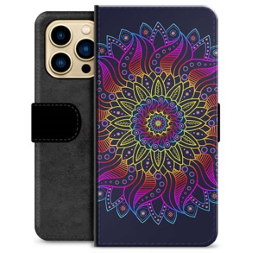 Étui Portefeuille Premium iPhone 13 Pro Max - Mandala Coloré