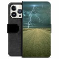 Étui Portefeuille Premium iPhone 13 Pro - Orage