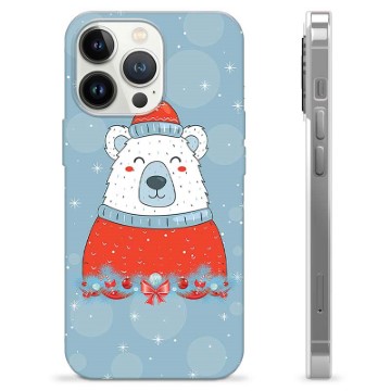 Coque iPhone 13 Pro en TPU - Ours de Noël