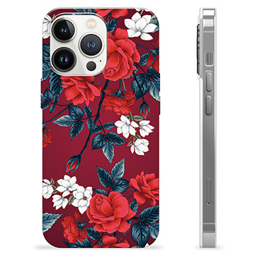 Coque iPhone 13 Pro en TPU - Fleurs Vintage