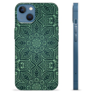 Coque iPhone 13 en TPU - Mandala Vert