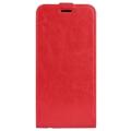 Étui à Rabat Vertical iPhone 14 Max avec Porte-Cartes - Rouge