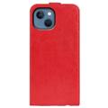 Étui à Rabat Vertical iPhone 14 Max avec Porte-Cartes - Rouge