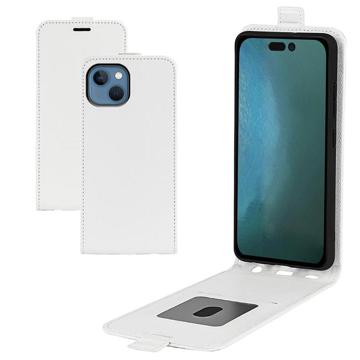 Étui à Rabat Vertical iPhone 14 Max avec Porte-Cartes - Blanc