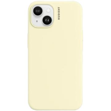 Coque iPhone 14 en Silicone Nudient Base - Jaune