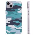 Coque iPhone 14 Plus en TPU - Camouflage Bleu