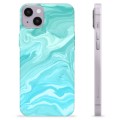 Coque iPhone 14 Plus en TPU - Marbre Bleu