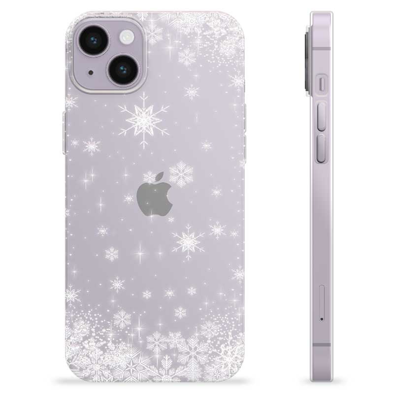 Coque iPhone 14 Plus en TPU - Flocons de Neige