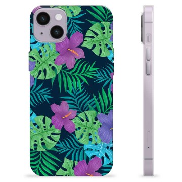 Coque iPhone 14 Plus en TPU - Fleurs Tropicales