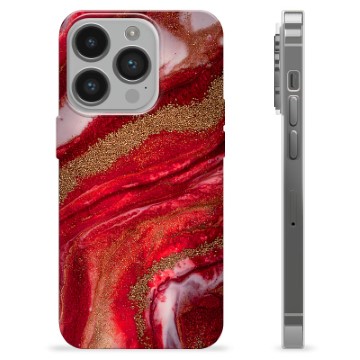 Coque iPhone 14 Pro en TPU - Rubis Doré