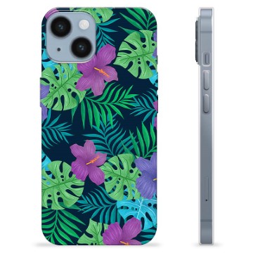 Coque iPhone 14 en TPU - Fleurs Tropicales