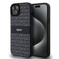 Coque iPhone 15 Plus DKNY Repeat Pattern Tonal Stripe - Noir