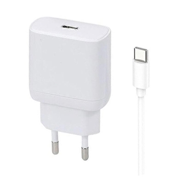 Chargeur USB-C GaN avec câble USB-C Beline PD 3.0 pour iPhone 15 Pro/15 Pro Max/16 Pro/16 Pro Max - 30W - Blanc