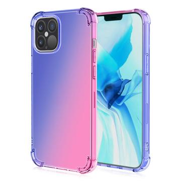 Coque iPhone 15 Pro en TPU Antichoc Pente - Bleue / Rose