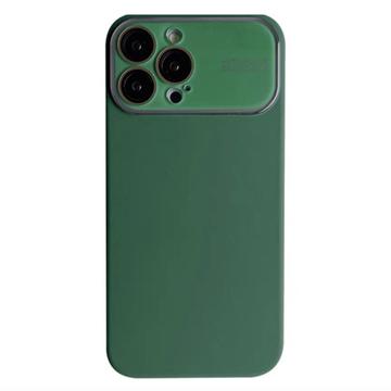 Coque iPhone 15 Pro en Silicone Liquide avec Protection en Verre - Verte