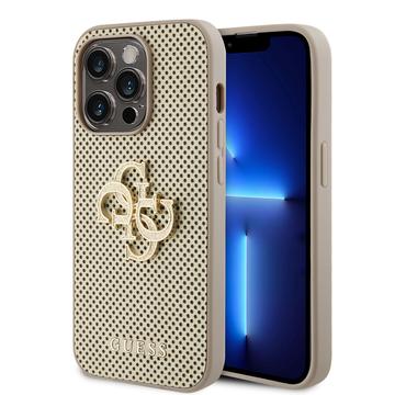 Coque iPhone 15 Pro Max Guess Perforé 4G Glitter Logo - Or