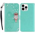 Etui iPhone 15 Pro Max Hibou Strass