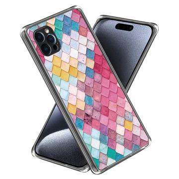 Coque iPhone 15 Pro Max en TPU Stylish Ultra Fin - Losange Arc-en-Ciel