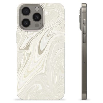 Coque iPhone 15 Pro Max en TPU - Marbre Perle