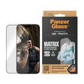 Protection d'écran PanzerGlass Matrix D3O UWF pour iPhone 15 Pro avec AlignerKit - Bord Noir