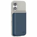 Coque Batterie iPhone 16 - 7000mAh - Bleu Foncé / Gris