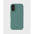 Coque iPhone 16 en Silicone Holdit - Vert mousse