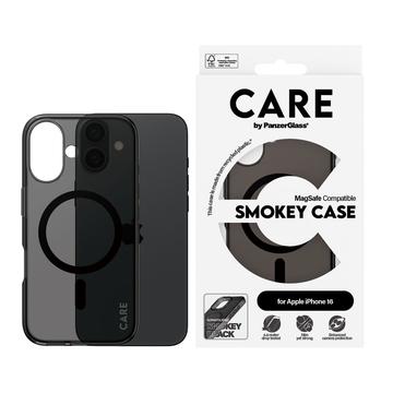 Coque iPhone 16 PanzerGlass Care Smokey Urban Combat - Compatible MagSafe - Noir