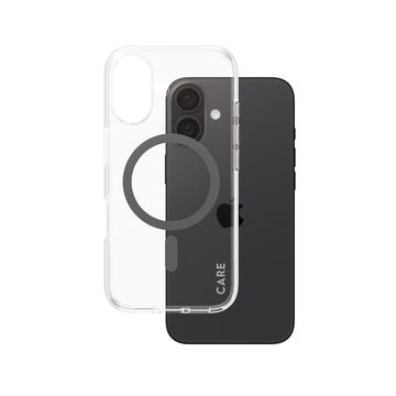 Coque iPhone 16 PanzerGlass Care Transparent Urban Combat - Compatible MagSafe - Noir