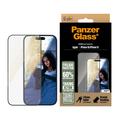 Protection d'écran iPhone 16/15 PanzerGlass EyeCare Ultra-Wide Fit EasyAligner - Bordure noire