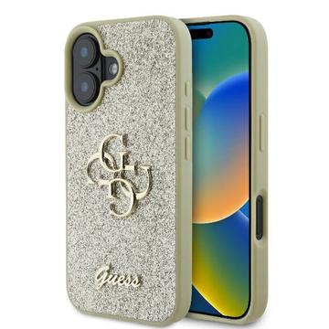 Coque iPhone 16 Plus Guess Fixed Glitter 4G Metal Logo