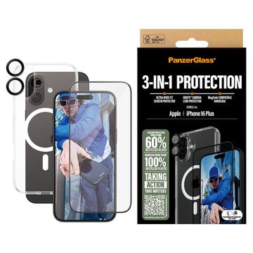 Pack de protection 3-en-1 iPhone 16 Plus PanzerGlass